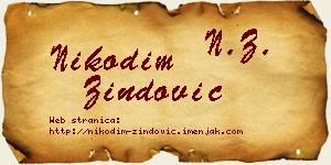 Nikodim Zindović vizit kartica
